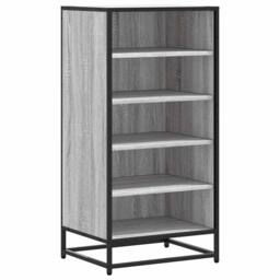 Berkfield Home Shoe Rack Grey Sonoma 48x38x97.5 cm Engineered Wood - thumbnail 3