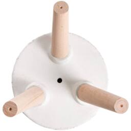 Wyld and Coco Off White Distressed MgO Plant Pot Beechwood Legs Indoor/Outdoor - thumbnail 5
