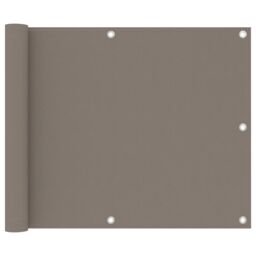 Berkfield Home Balcony Screen Taupe 75x600 cm Oxford Fabric in Beige - thumbnail 1