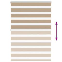 Berkfield Home Elegant Zebra Blind Sand Brown 105x150 cm Fabric Width 100.9 cm P - thumbnail 5