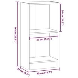Berkfield Home Decorative Bookcase Brown Oak 40x24x76 cm Engineered Wood - Size: 40 x 24 x 76 cm - thumbnail 9