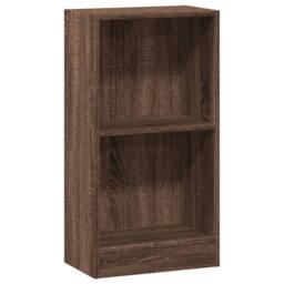 Berkfield Home Decorative Bookcase Brown Oak 40x24x76 cm Engineered Wood - Size: 40 x 24 x 76 cm - thumbnail 3