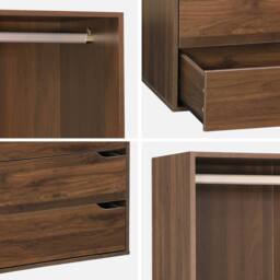 sweeek Modular open wardrobe drawer & rail unit in Dark Brown - thumbnail 4