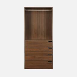 sweeek Modular open wardrobe drawer & rail unit in Dark Brown - thumbnail 2