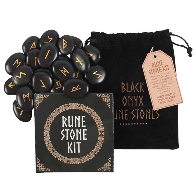 Something Different Onyx Viking Rune Stones (Pack of 25) in Black - image 1
