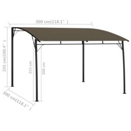 Berkfield Home Garden Sunshade Awning 3x3x2.55 m Taupe in Beige - thumbnail 6