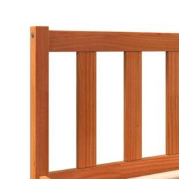 Berkfield Home Bed Frame without Mattress Wax Brown 90x190 cm Single Solid Wood Pine - thumbnail 7