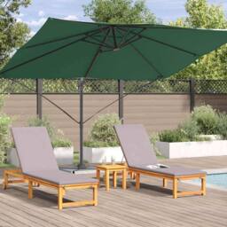 Berkfield Home Green Cantilever Umbrella Green Polyester fabric & metal frame - thumbnail 4