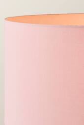 ValueLights Hiru Cream 3 Tier Wooden Shelf Floor Lamp with Drum Shade & Bulb in Pale Pink - thumbnail 4