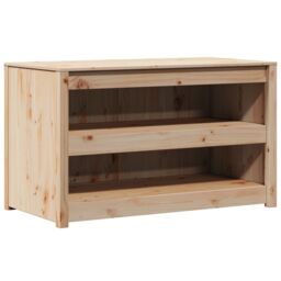Berkfield Home Kitchen Cabinet Untreated Pinewood Medium Rectangular in Brown - thumbnail 2