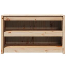 Berkfield Home Kitchen Cabinet Untreated Pinewood Medium Rectangular in Brown - thumbnail 5