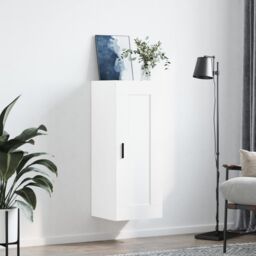 Berkfield Home Wall Mounted Cabinet White 34.5x34x90 cm Engineered Wood - thumbnail 3