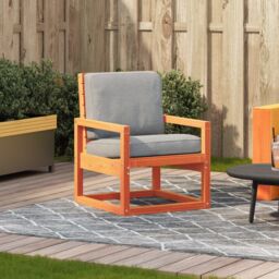 Berkfield Home Garden Chair Wax Brown 57.5x63x76 cm Solid Wood Pine - thumbnail 3