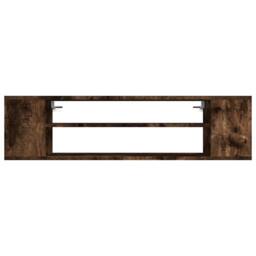 Berkfield Home Hanging TV Cabinet Smoked Oak 100x30x26.5 cm Engineered Wood in Brown - thumbnail 4