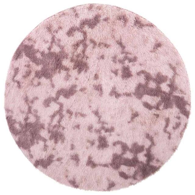 Berkfield Home Shaggy Rug High Pile NAVARRA Dusty Pink 120x120 cm Polyester - Size: Medium - image 1