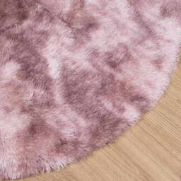 Berkfield Home Shaggy Rug High Pile NAVARRA Dusty Pink 120x120 cm Polyester - Size: Medium - thumbnail 4