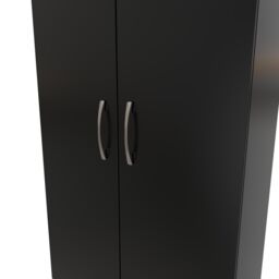 Ready Assembled 2 U Hampshire 2 Door 2 Drawer Wardrobe (Ready Assembled) in Black - thumbnail 4