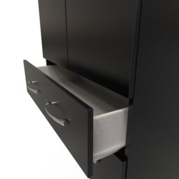 Ready Assembled 2 U Hampshire 2 Door 2 Drawer Wardrobe (Ready Assembled) in Black - thumbnail 6
