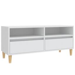 Berkfield Home TV Cabinet White 100x34.5x44.5 cm Engineered Wood - thumbnail 1