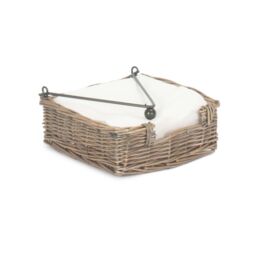 Red Hamper Wicker Antique Wash Napkin Holder in Brown - thumbnail 3