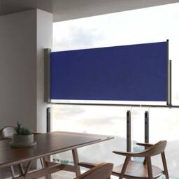 Berkfield Home Patio Retractable Side Awning 100x300 cm Blue - thumbnail 1