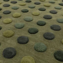 The Rug Shop UK Green Modern Easy to clean Hand Made Dotted Area Rug - Size: 200 cm x 300 cm - thumbnail 2