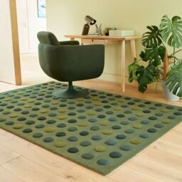 The Rug Shop UK Green Modern Easy to clean Hand Made Dotted Area Rug - Size: 200 cm x 300 cm - thumbnail 1
