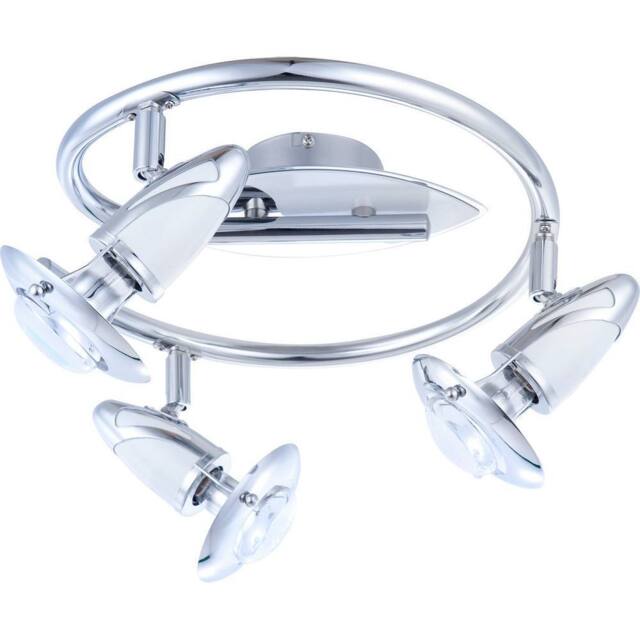 Netlighting Lord Ceiling Spotlight Clusters Chrome 3x E14 in Silver - image 1