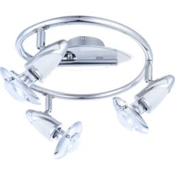 Netlighting Lord Ceiling Spotlight Clusters Chrome 3x E14 in Silver - thumbnail 1
