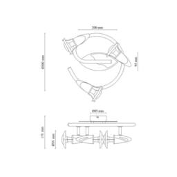 Netlighting Lord Ceiling Spotlight Clusters Chrome 3x E14 in Silver - thumbnail 2
