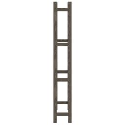 Berkfield Home Wine Rack for 77 Bottles Grey Solid Wood Pine - thumbnail 4