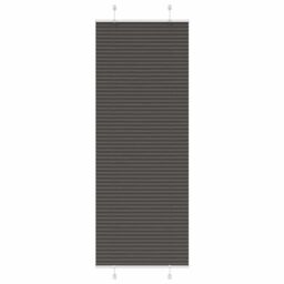 Berkfield Home Pleated Blind Black 75x200 cm Fabric Width 74.4 cm Polyester - thumbnail 1