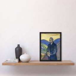 "Artery8 Friedrich Nietzsche Portrait Munch Vintage Framed Wall Art Print - Size: W12"" x H16""" - thumbnail 4
