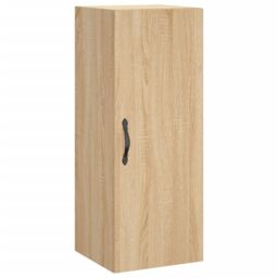 Berkfield Home Highboard Sonoma Oak 34.5x34x180 cm Engineered Wood in Brown - thumbnail 5