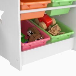 Xample Childrens Kids Wooden Table & Chairs Set With Storage for Nurseries & Bedrooms in White - thumbnail 5