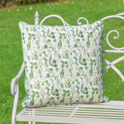 Dibor Set of 4 Large Green Leaf Print Sofa & Chair Cushions L50 x W50cm - Size: 50 cm x 50 cm - thumbnail 2