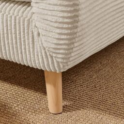 FurnitureboxUK Bobby Cream Jumbo Corduroy Folding Double Sofa Bed - thumbnail 7