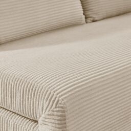 FurnitureboxUK Bobby Cream Jumbo Corduroy Folding Double Sofa Bed - thumbnail 6