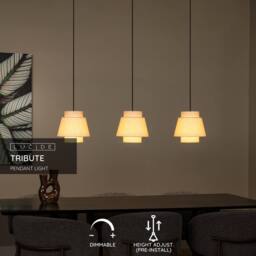Netlighting Tribute Pendant light 3xE27 Cream in Beige - thumbnail 2