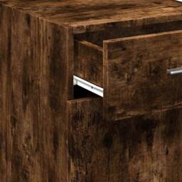 Berkfield Home Sideboard Smoked Oak 40x42.5x93 cm Engineered Wood in Brown - thumbnail 9