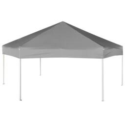 Berkfield Home Hexagonal Pop-Up Marquee with 6 Sidewalls Grey 3.6x3.1 m - thumbnail 4