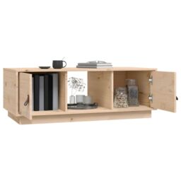 Berkfield Home Coffee Table 100x50x35 cm Solid Wood Pine in Brown - Size: 100 x 50 x 35 cm - thumbnail 5