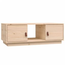 Berkfield Home Coffee Table 100x50x35 cm Solid Wood Pine in Brown - Size: 100 x 50 x 35 cm - thumbnail 2