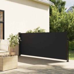 Berkfield Home Retractable Side Awning Black 117x300 cm - thumbnail 2