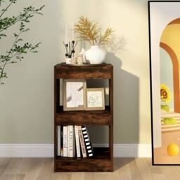 Berkfield Home Book Cabinet/Room Divider Smoked Oak 40x30x72 cm in Brown - Size: 40 x 30 x 72 cm - thumbnail 5