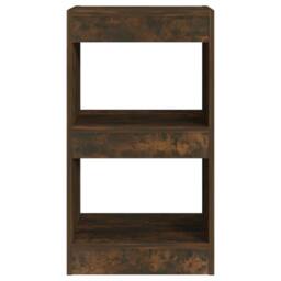 Berkfield Home Book Cabinet/Room Divider Smoked Oak 40x30x72 cm in Brown - Size: 40 x 30 x 72 cm - thumbnail 3