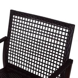 Wyld Haus Madile 3 Piece Rattan Bistro Set Rocking Chairs & Round Glass Coffee in Brown - thumbnail 8