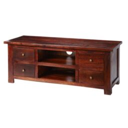 IH Design Mardig Dark Wood Tv Cabinet with Drawers in Brown