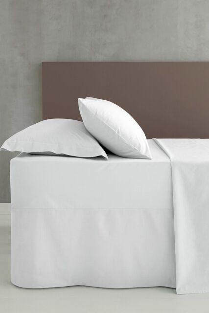 Catherine Lansfield 'Easy Iron Percale' Fitted Valance Sheet in White - Size: King - image 1