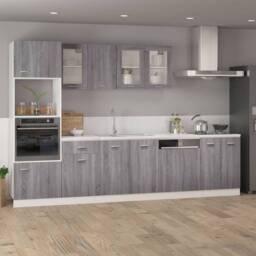 Berkfield Home Hanging Cabinet Grey Sonoma 39.5x31x60 cm Engineered Wood - thumbnail 1